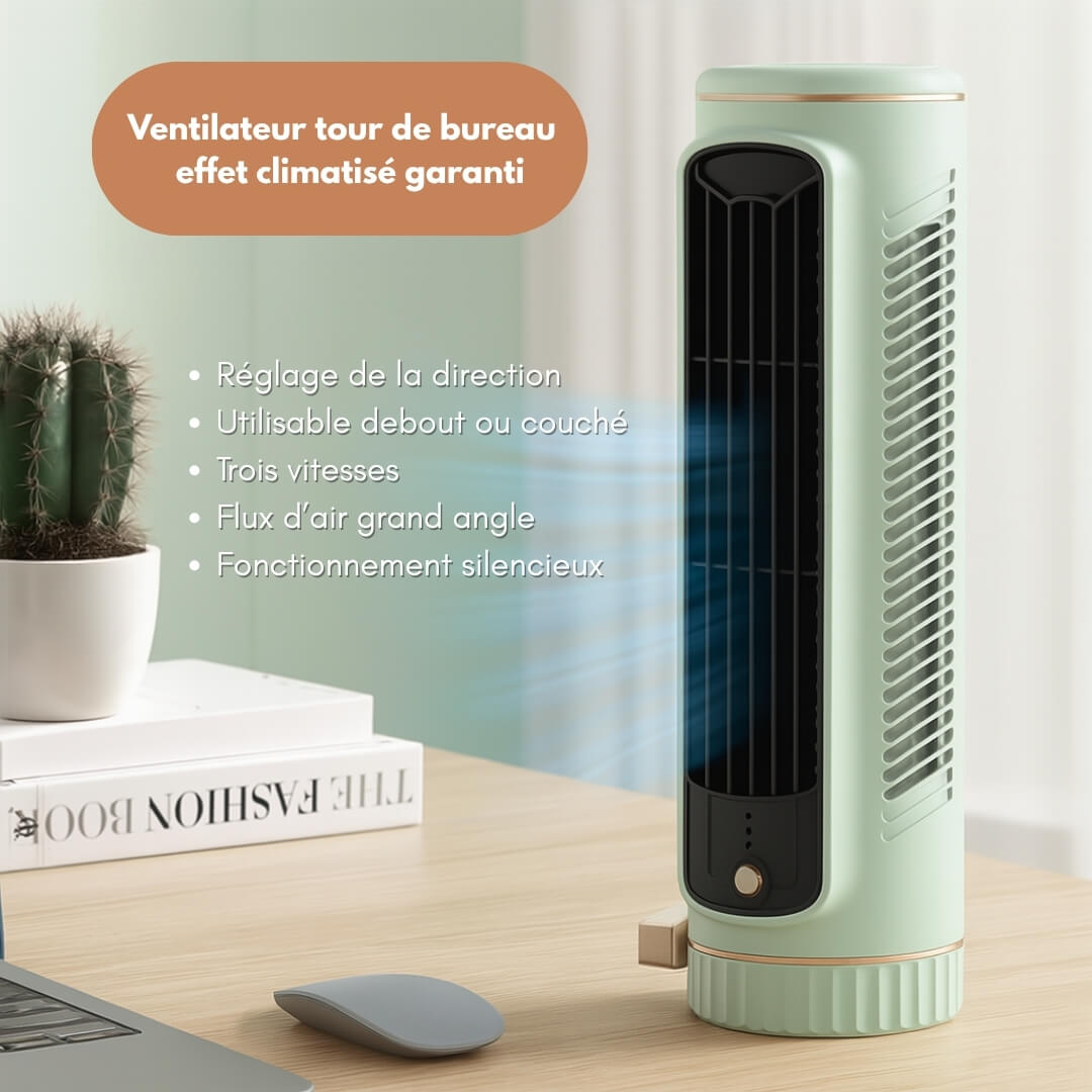 Ventilateur AirPlus™ : Le climatiseur tour compact design qui rafraîchit intensément, où que vous soyez.