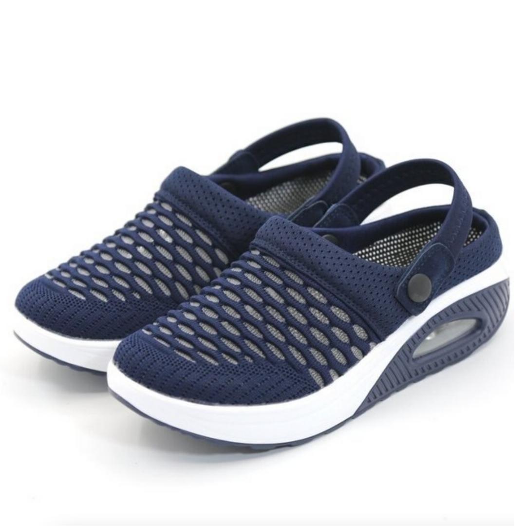 Chaussures à semelle compensée avec maintient du talon, sandales orthopédiques pour diabétiques / antidérapantes décontractée