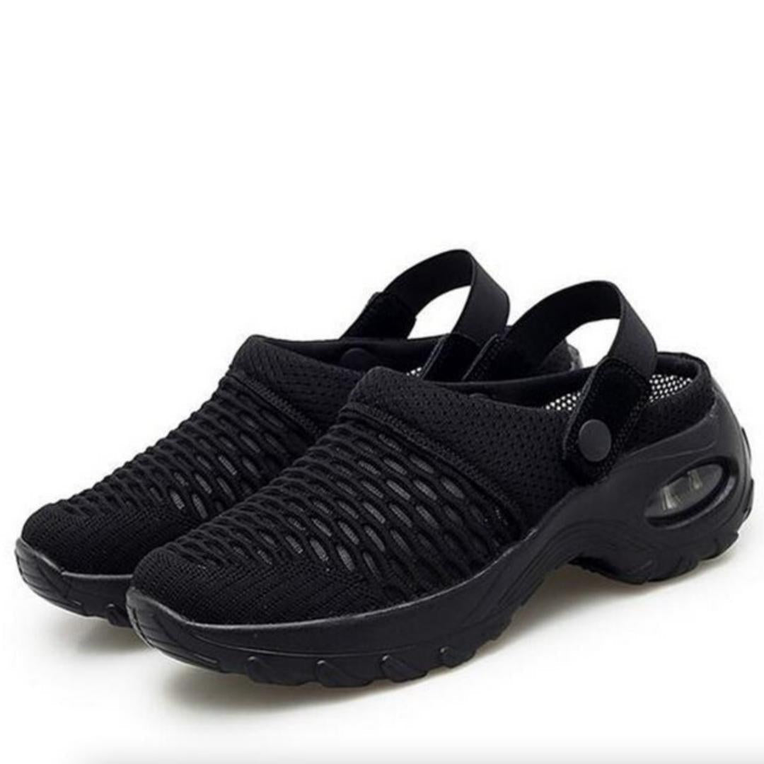 Chaussures à semelle compensée avec maintient du talon, sandales orthopédiques pour diabétiques / antidérapantes décontractée