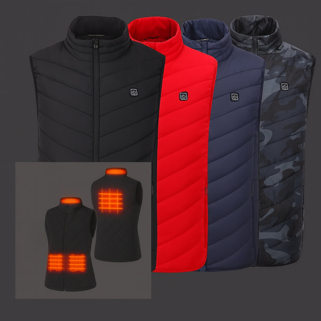 ThermoLine™ – Gilet Chauffant Unisexe 3 Niveaux